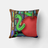 本の虫の装飾用クッション クッション (裏面)