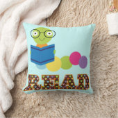 本の虫の読書の本の引用文の装飾用クッション クッション (ブランケット)