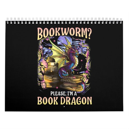 本の虫ドラゴンの読み書きをお願読いします カレンダー (カバー)