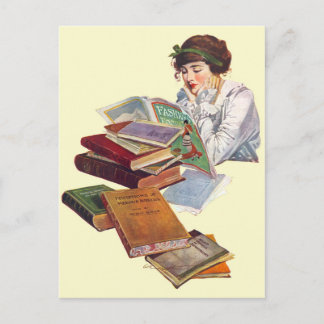 本の虫読はファッション誌 ポストカード