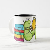 本の虫 ツートーンマグカップ (正面左)