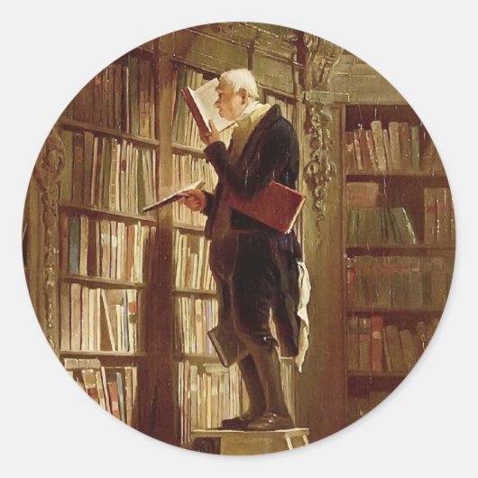 本の虫 ラウンドシール (正面)