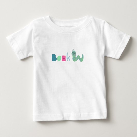 "本の虫" 幼児用Tシャツ ベビーTシャツ (正面)