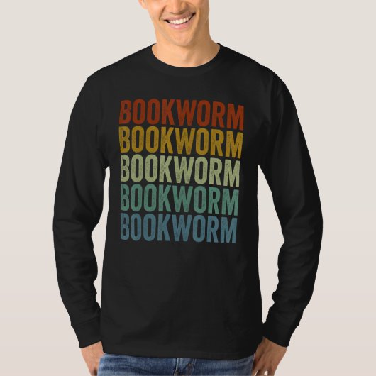 本の虫 本の読み手 読書 Tシャツ (正面)