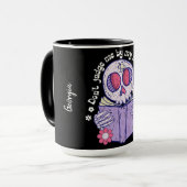 本の表紙で判断するな。本好き マグカップ (正面左)