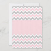 本の要求のピンクのフクロウのベビーシャワー 招待状 (裏面)