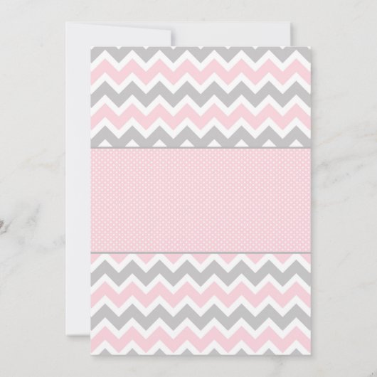 本の要求のピンクのフクロウのベビーシャワー 招待状 (裏面)