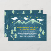 本の要求山のベビーシャワーカード挿入物 エンクロージャーカード (正面/裏面)