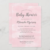 本の要求詩を持つ女の子のベビーシャワーの招待状 サンキューカード (正面/裏面)