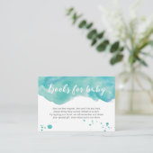 本の要求|ベビーシャワーの招待状の挿入物カード エンクロージャーカード (スタンド正面)