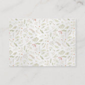 本の要求|森林ハリネズミのベビーシャワー エンクロージャーカード (裏面)