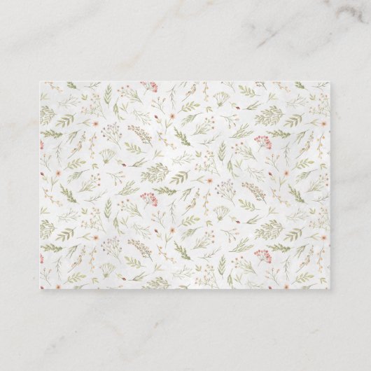 本の要求|森林ハリネズミのベビーシャワー エンクロージャーカード (裏面)