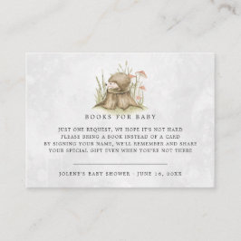 本の要求|森林ハリネズミのベビーシャワー エンクロージャーカード