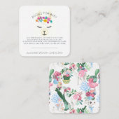 本の要求|花のラマのベビーシャワーの挿入物 エンクロージャーカード (正面/裏面)