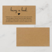 本の要素朴求を伴う赤ちゃんシャワー招待状 エンクロージャーカード (正面/裏面)