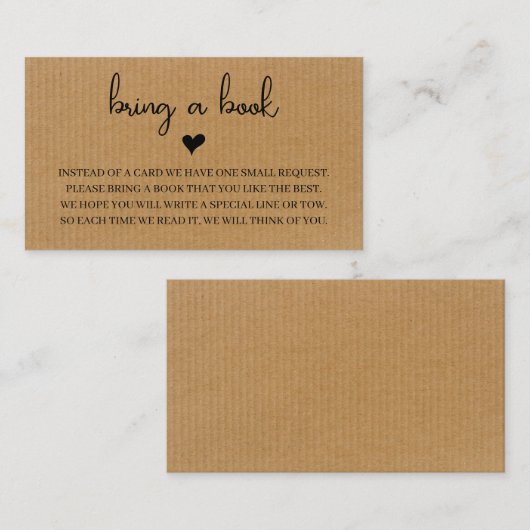 本の要素朴求を伴う赤ちゃんシャワー招待状 エンクロージャーカード (正面/裏面)