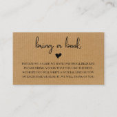 本の要素朴求を伴う赤ちゃんシャワー招待状 エンクロージャーカード (正面)