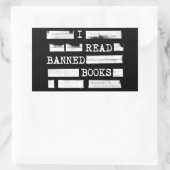 本の読書換を禁じた 長方形シール (バッグ)