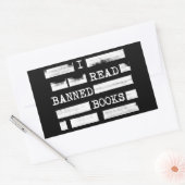 本の読書換を禁じた 長方形シール (封筒)