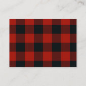 本の赤いシャワー囲い赤いバッファロープレイドをもたらす エンクロージャーカード (裏面)