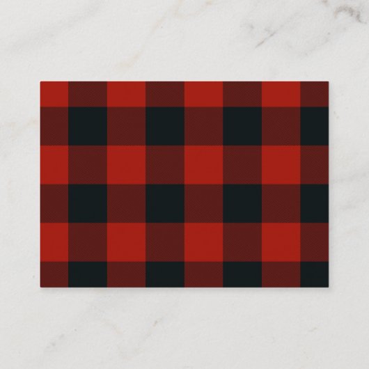 本の赤いシャワー囲い赤いバッファロープレイドをもたらす エンクロージャーカード (裏面)