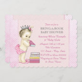 本の赤ちゃんシャワーを持って来る 招待状 (正面/裏面)