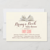 本の赤ちゃんシャワーを持って来る 招待状 (正面)