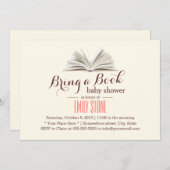 本の赤ちゃんシャワーを持って来る 招待状 (正面/裏面)
