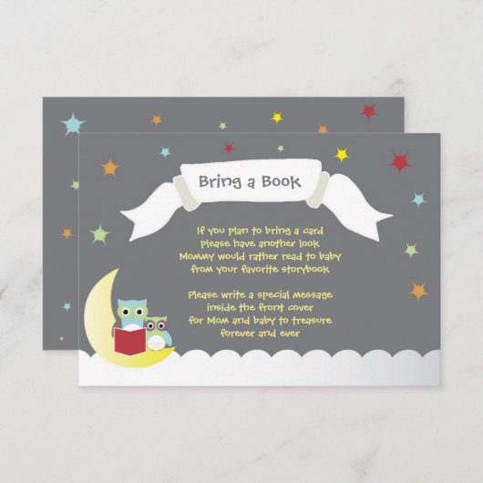 本の赤ちゃんシャワーカードを持って来る エンクロージャーカード (正面/裏面)