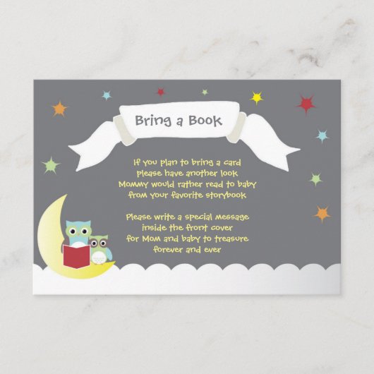 本の赤ちゃんシャワーカードを持って来る エンクロージャーカード (正面)