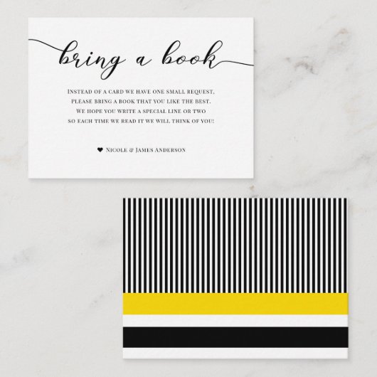 本の赤ちゃんシャワー囲い白黒のプレイド エンクロージャーカード (正面/裏面)