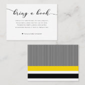 本の赤ちゃんシャワー囲い白黒のプレイド 名刺 (正面/裏面)