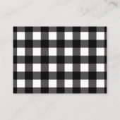 本の赤ちゃんシャワー囲い白黒のプレイド 名刺 (裏面)