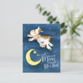本の赤ちゃんシャワー牛を月の芸術の上に持って来る エンクロージャーカード (スタンド正面)