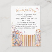 本の赤ちゃんシャワー要求カードの花模様 エンクロージャーカード (正面)