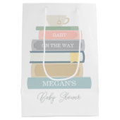 本の赤ちゃんシャワー ミディアムペーパーバッグ (裏面)