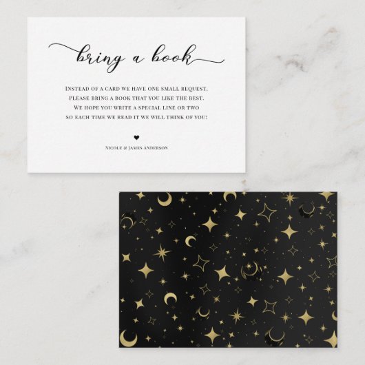 本の赤ん坊のシャワーの囲いを天体に持って来る エンクロージャーカード (正面/裏面)