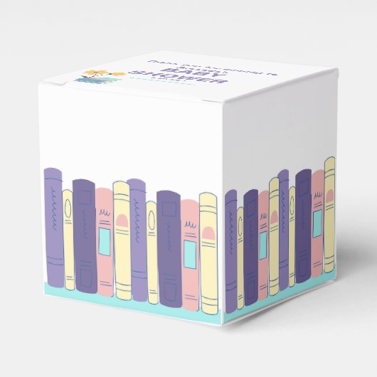 本の赤ん坊シャワー、ブランチと本男女兼用、 フェイバーボックス (正面サイド)