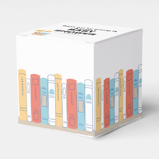 本の赤ん坊シャワー、ブランチと本男女兼用、 フェイバーボックス (正面サイド)