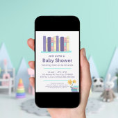 本の赤ん坊シャワー、ブランチと本男女兼用、 招待状