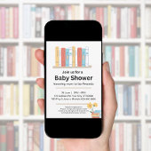 本の赤ん坊シャワー、ブランチと本男女兼用、 招待状