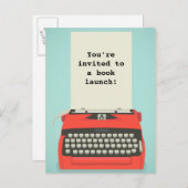 本の進水か文学的なイベントの郵便はがき インビテーションポストカード (正面/裏面)