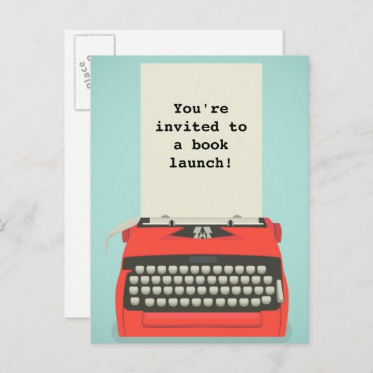 本の進水か文学的なイベントの郵便はがき インビテーションポストカード (正面/裏面)