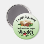 本の間を縫って家を作った マグネット (正面/裏面)