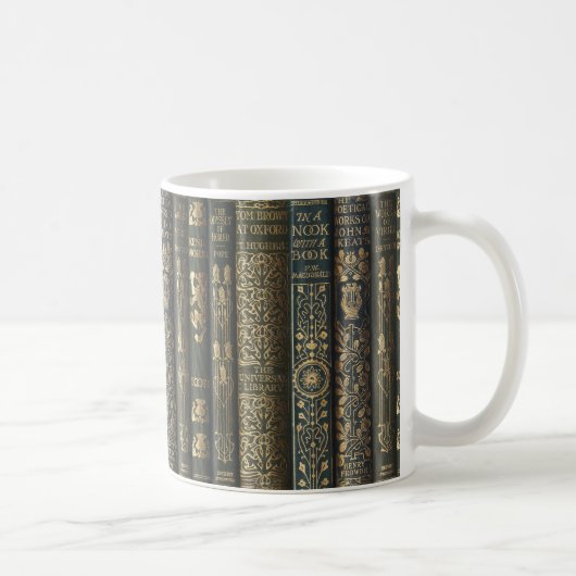 本の隅 古書愛好家 コーヒーマグカップ (右)