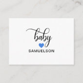 本の青いシャワーを持って来るハート エンクロージャーカード (裏面)