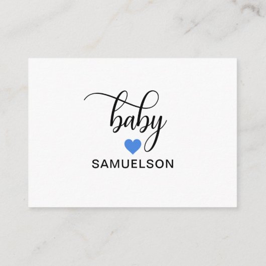 本の青いシャワーを持って来るハート エンクロージャーカード (裏面)