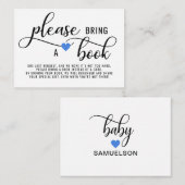 本の青いシャワーを持って来るハート エンクロージャーカード (正面/裏面)