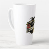 本の魔女クラブの猫のロゴ カフェラテマグ (左アングル)