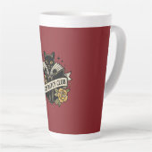 本の魔女クラブの猫のロゴ カフェラテマグ (右アングル)